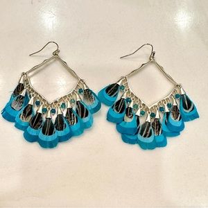 Kendra Scott Raven Feather Earrings